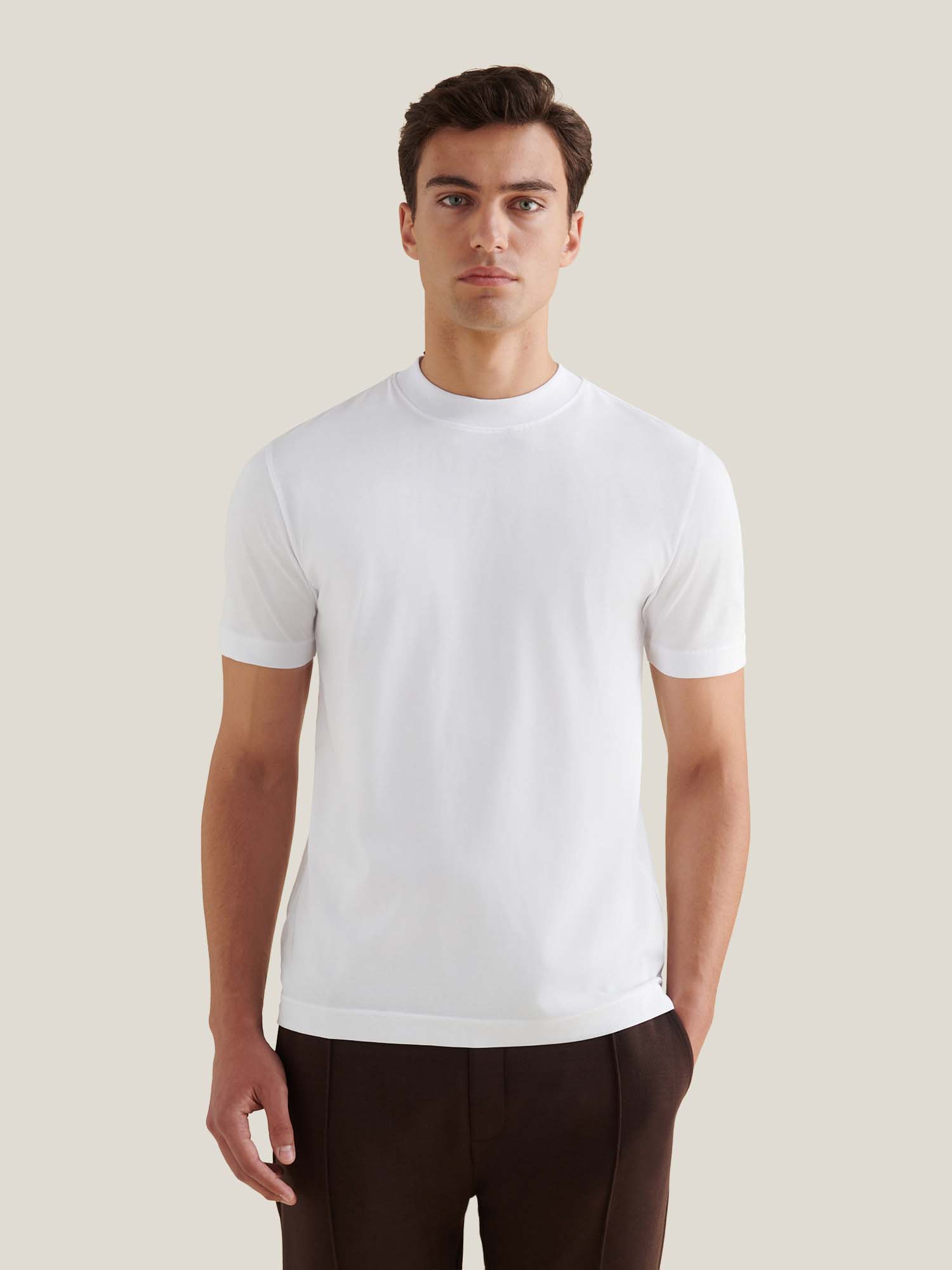 Peckham Rye Mercerised Cotton Bright White T-Shirt